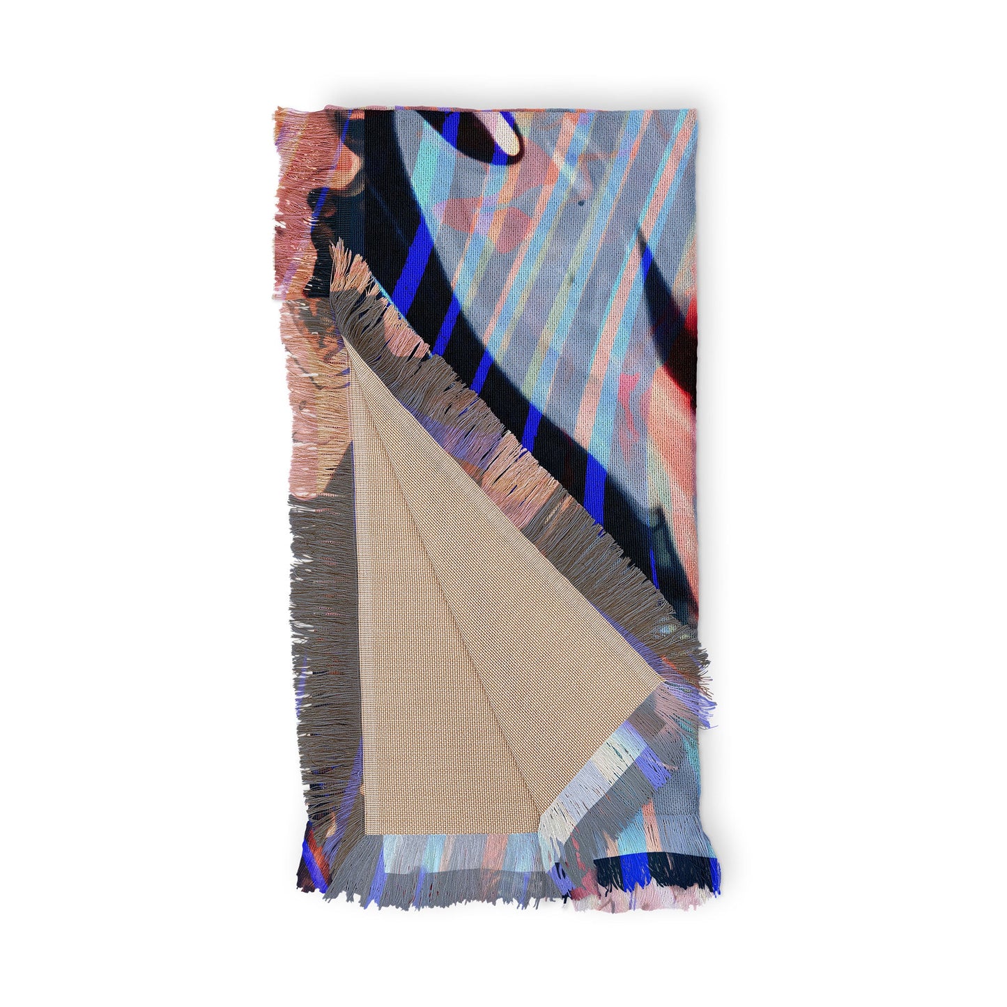83 Oranges Focus Abstract Marble Texture Throw Blanket