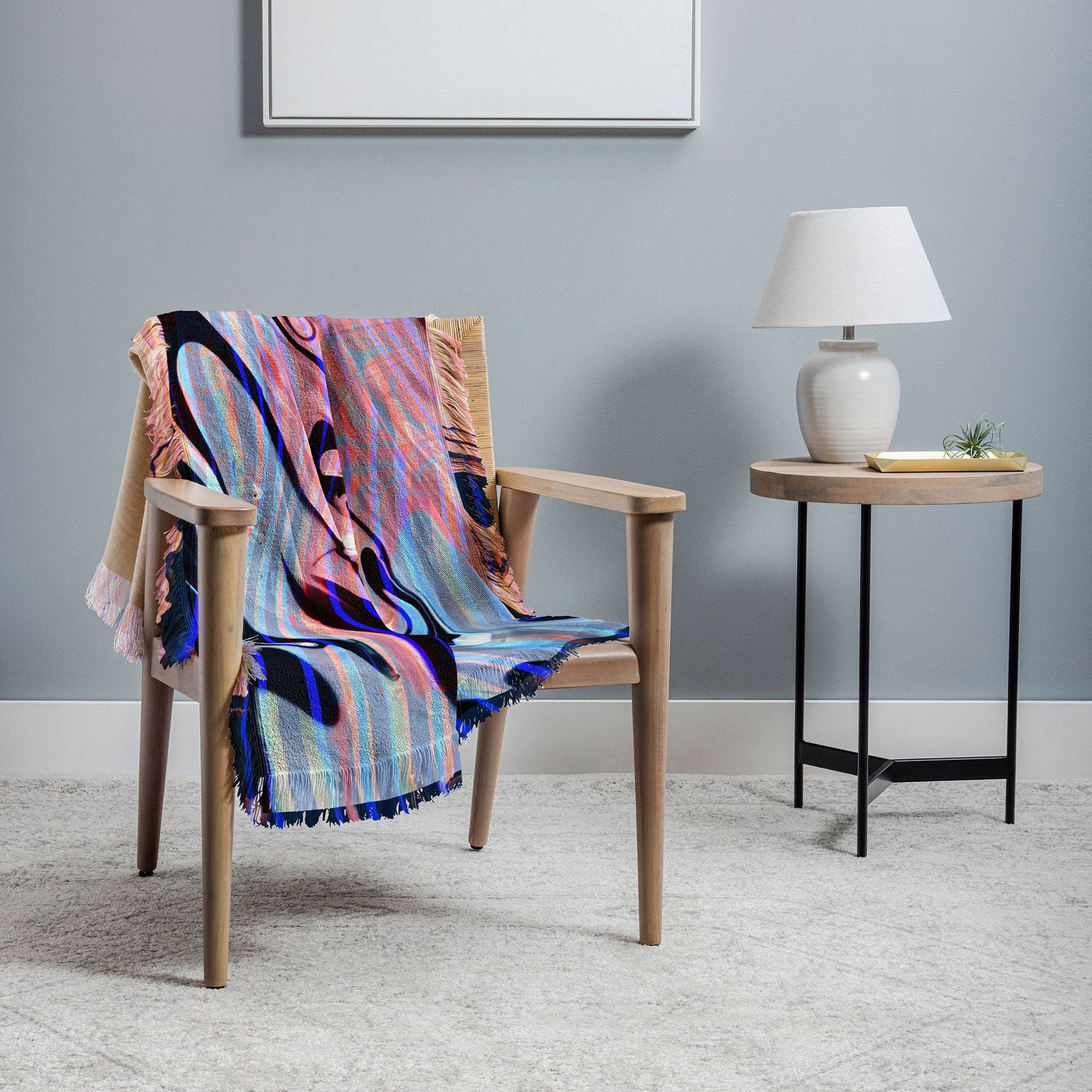 83 Oranges Focus Abstract Marble Texture Throw Blanket