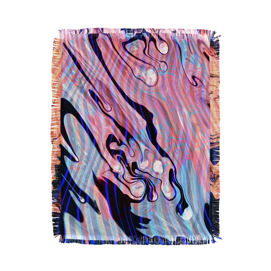 83 Oranges Focus Abstract Marble Texture Throw Blanket