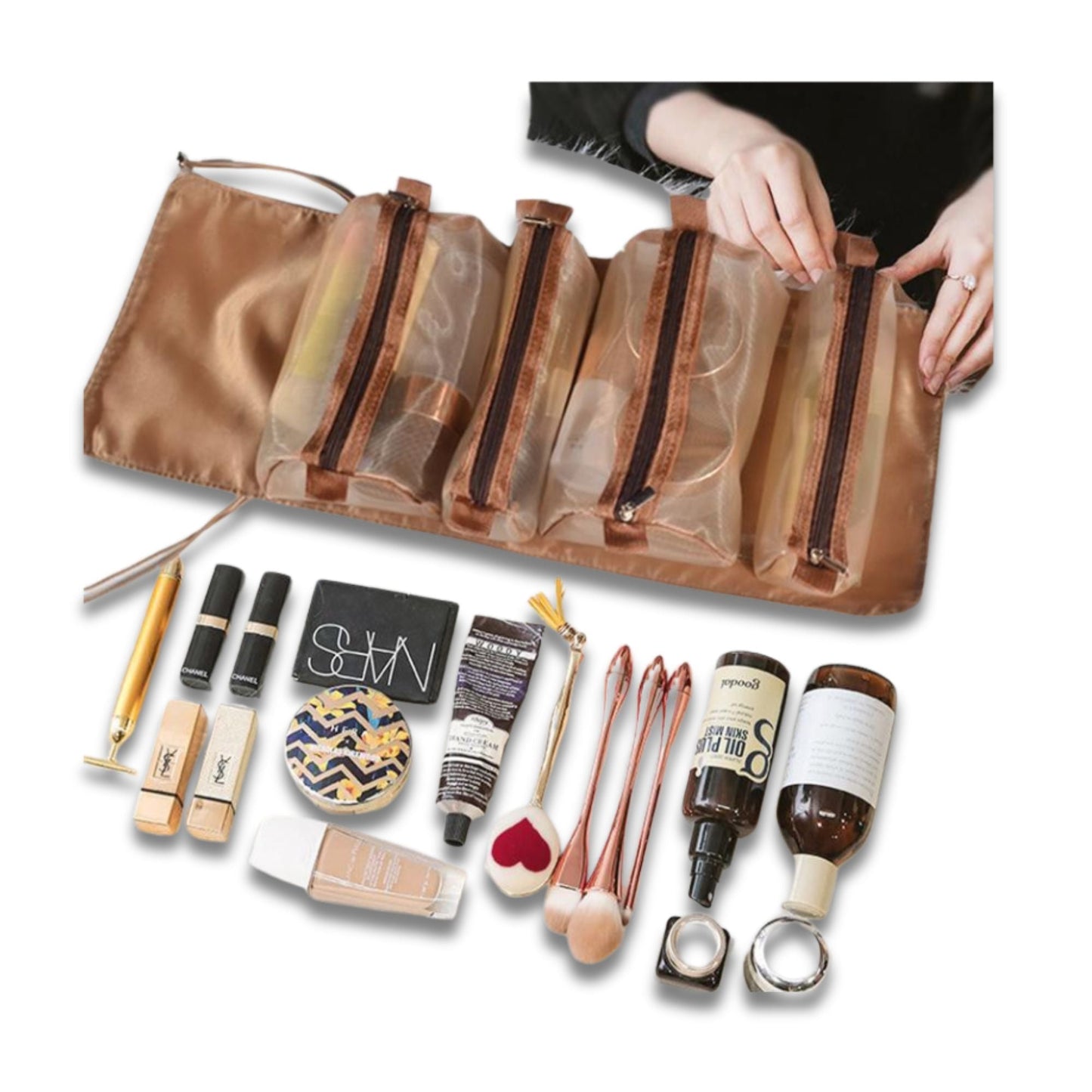 Lieske - 4-in-1 Toilettas Organizer