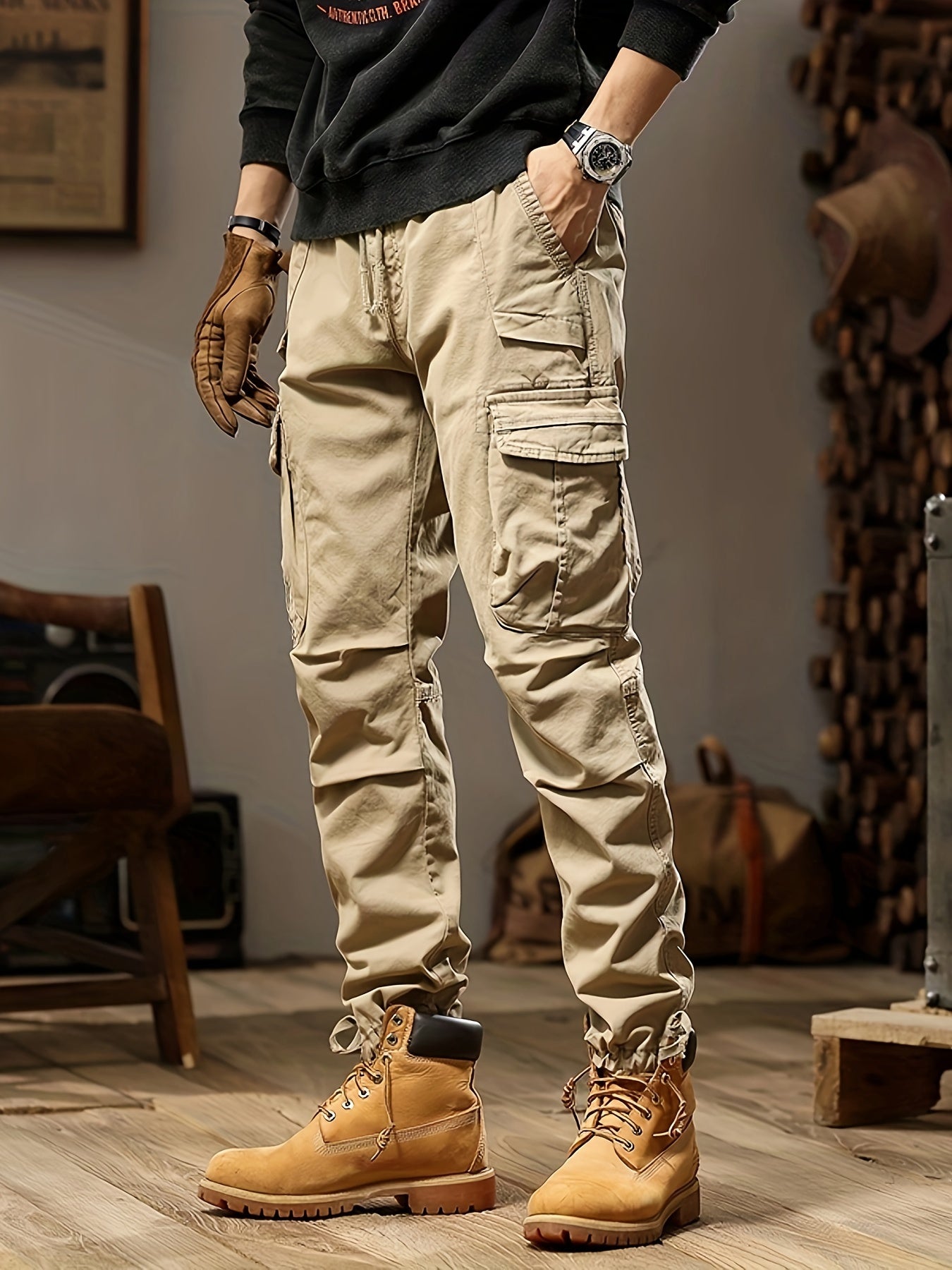 Multi-pocket Heren Cargo Broek
