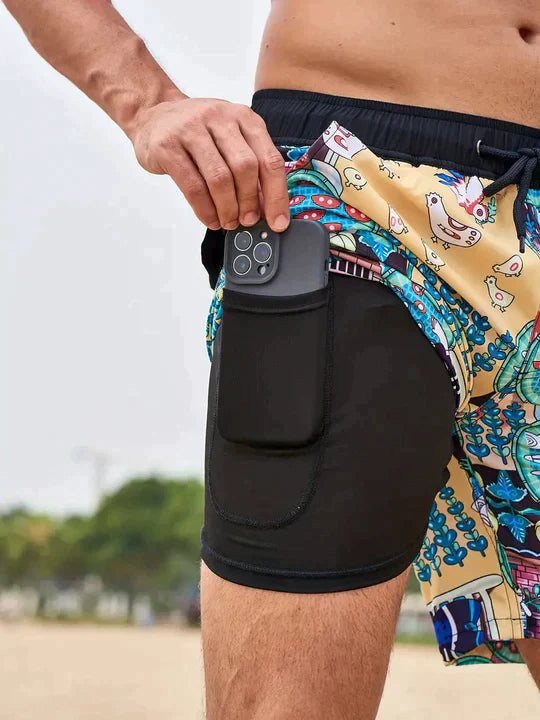 Heren Korte Broek met Voering &amp; Telefoonvak