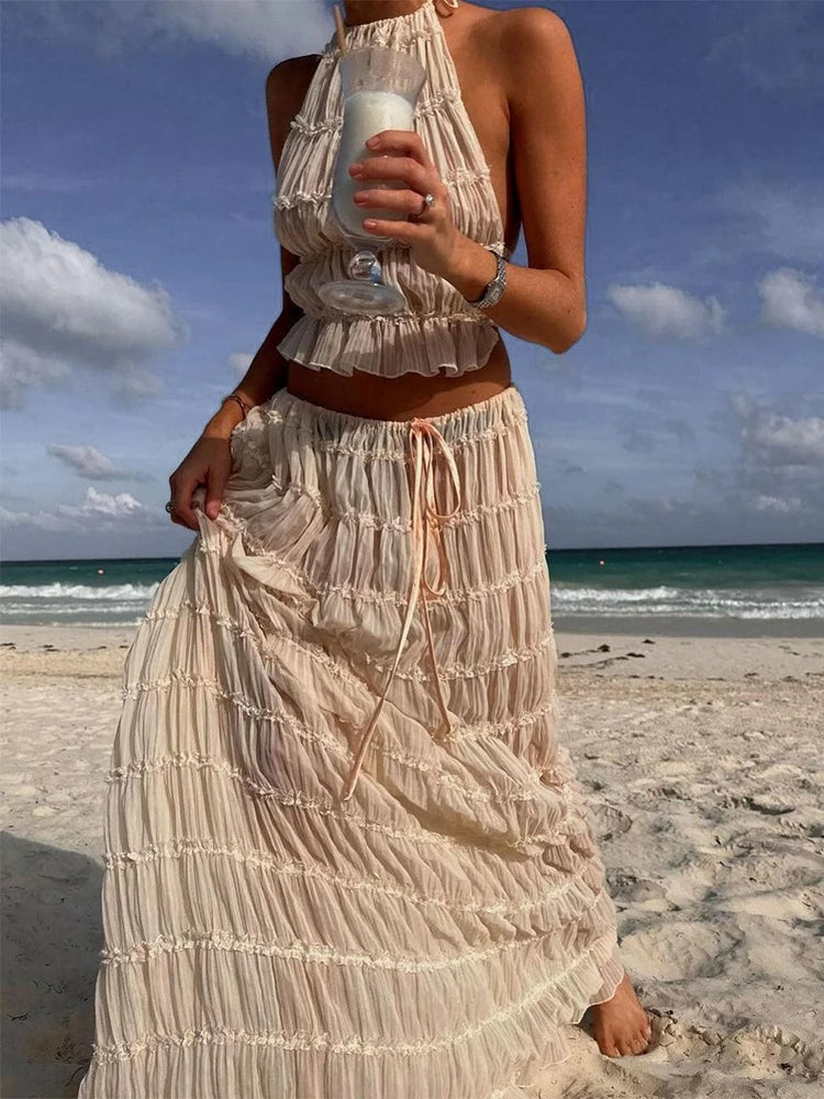 Fidelia - Sexy Halter Top & Rok Set