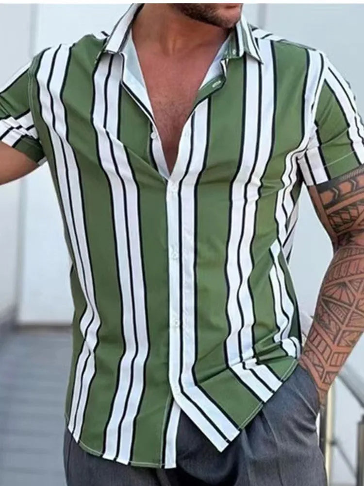 Casual Slim Fit Gestreept Shirt