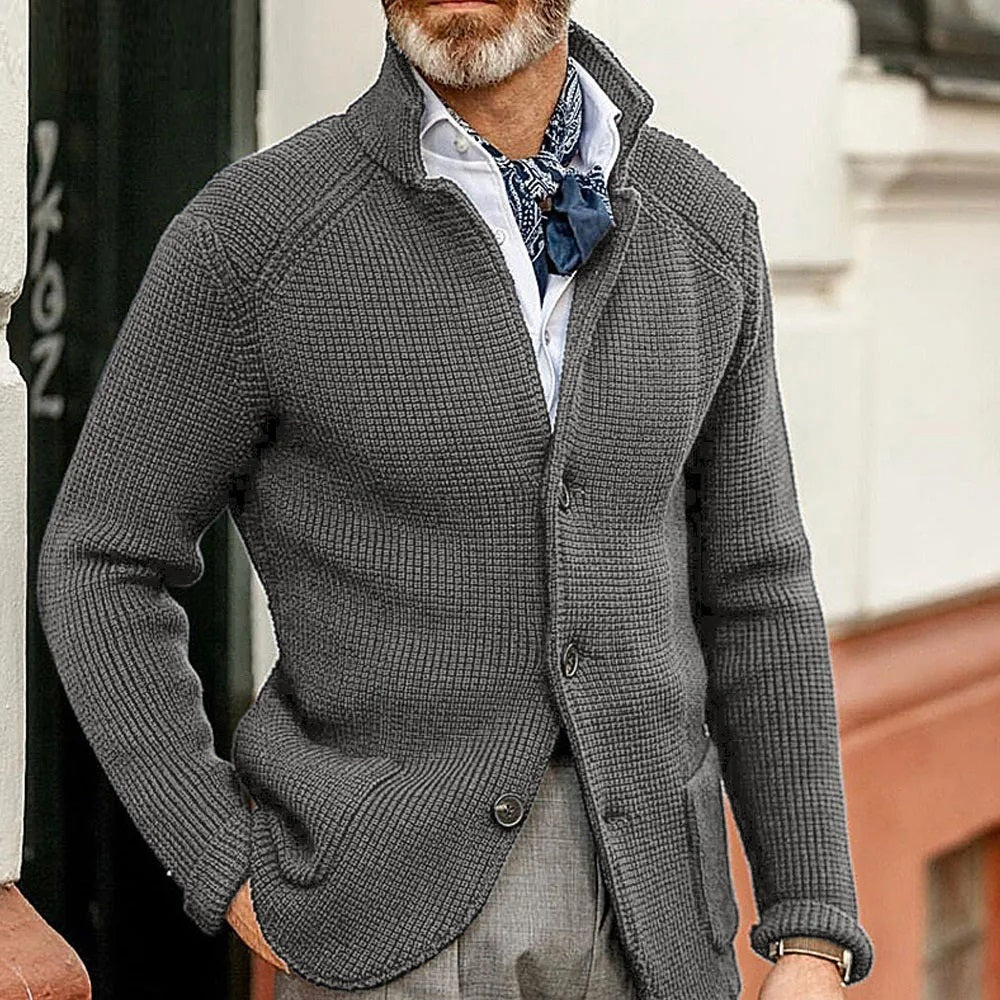 Marc - Gebreid Vest met Knopen voor Heren - Klassiek & Warm