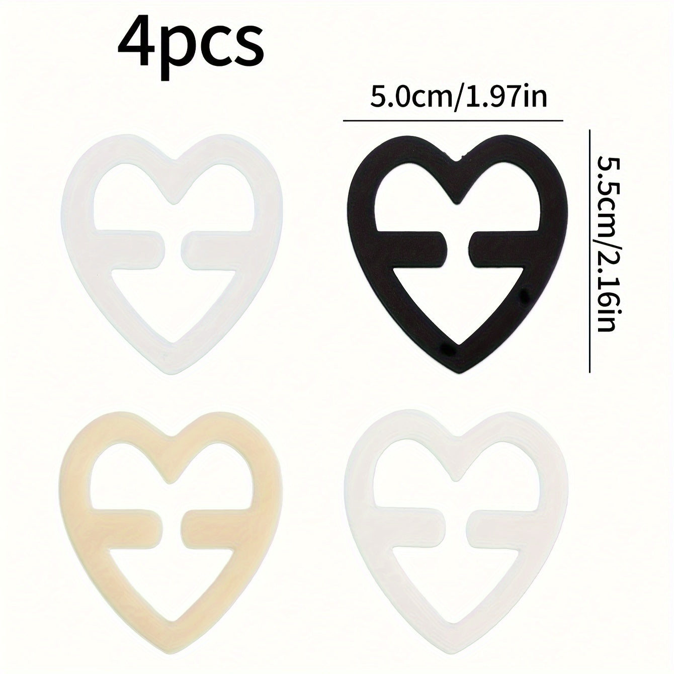 4pcs Bra Shoulder Clips, Invisible Adjustable Underwear Straps Anti Slip Clips, Women's Lingerie & Underwear Accessories