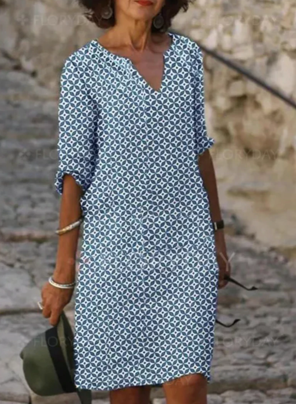 Minke - Casual Bedrukte Jurk voor Dames - Relaxed & Stijlvol