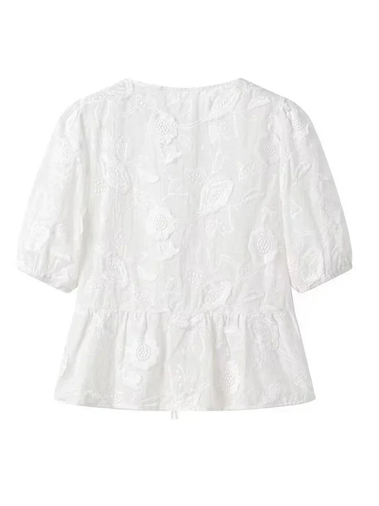 Fien - Retro Peplum Top