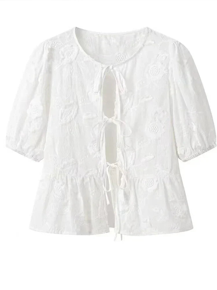 Fien - Retro Peplum Top