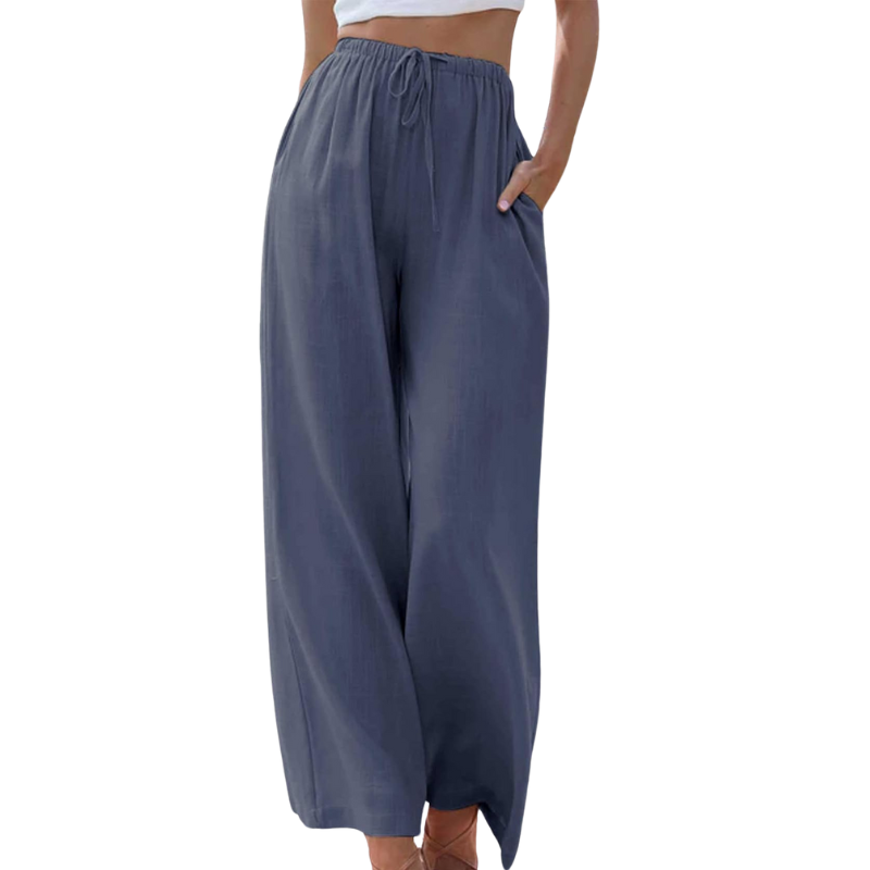 Reese - Broek Met Hoge Taille en Wijde Pijpen