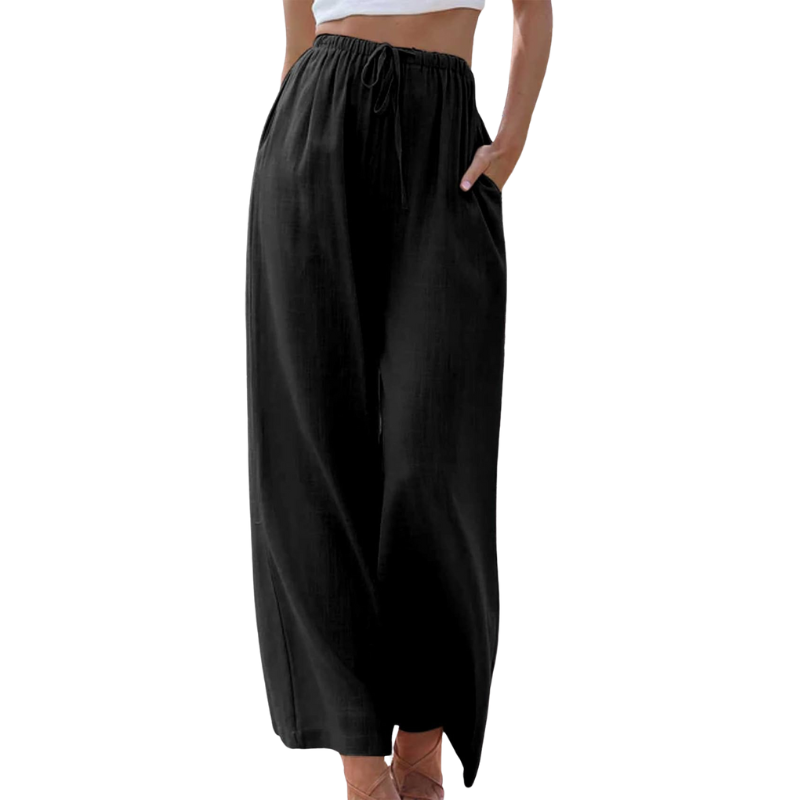 Reese - Broek Met Hoge Taille en Wijde Pijpen