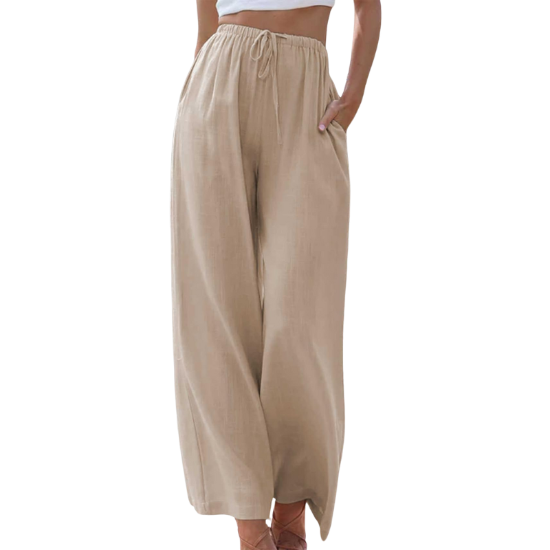 Reese - Broek Met Hoge Taille en Wijde Pijpen