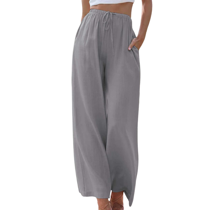 Reese - Broek Met Hoge Taille en Wijde Pijpen