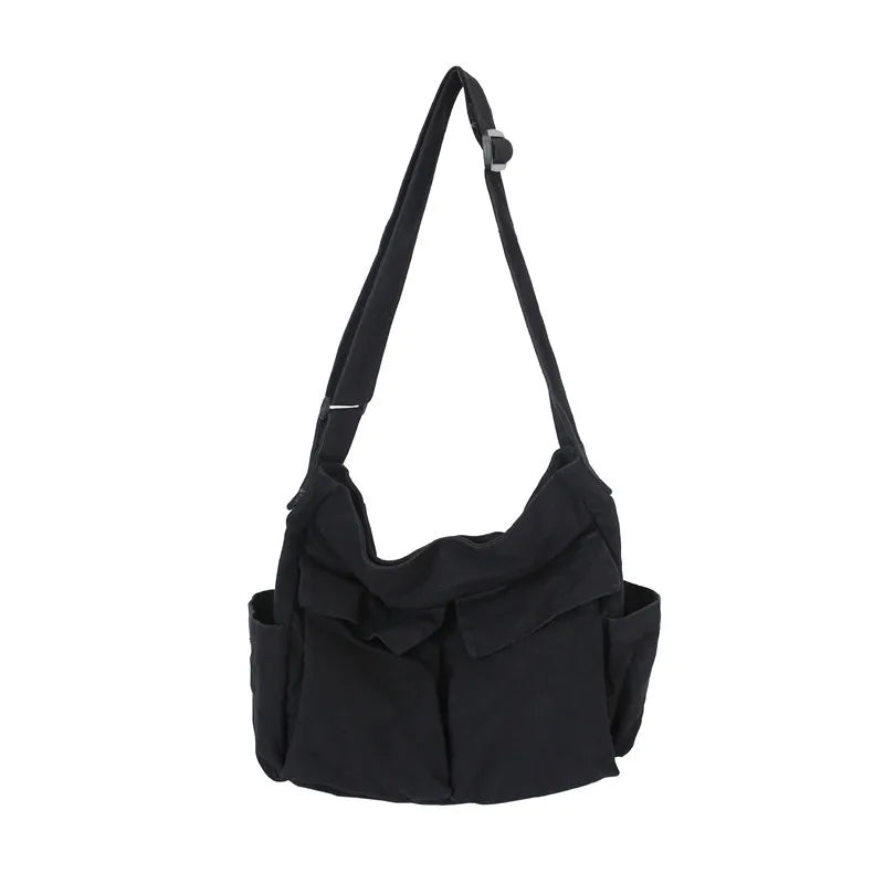 Marceline - Vintage Canvas Grote Schouder Messenger Tas