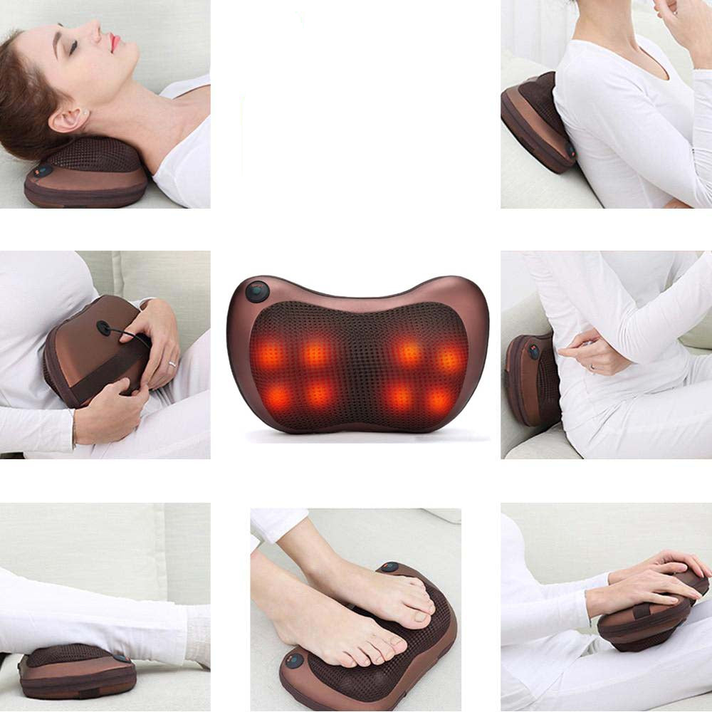 RelaxiKussen – Draagbaar Shiatsu Massagekussen – Ontspanning & Warmte