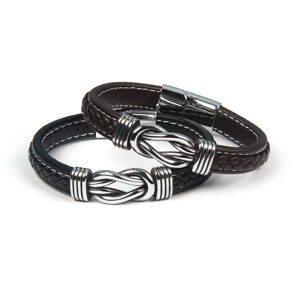 OneindigKnoop – Lederen Armband – Verbondenheid &amp; Stijl