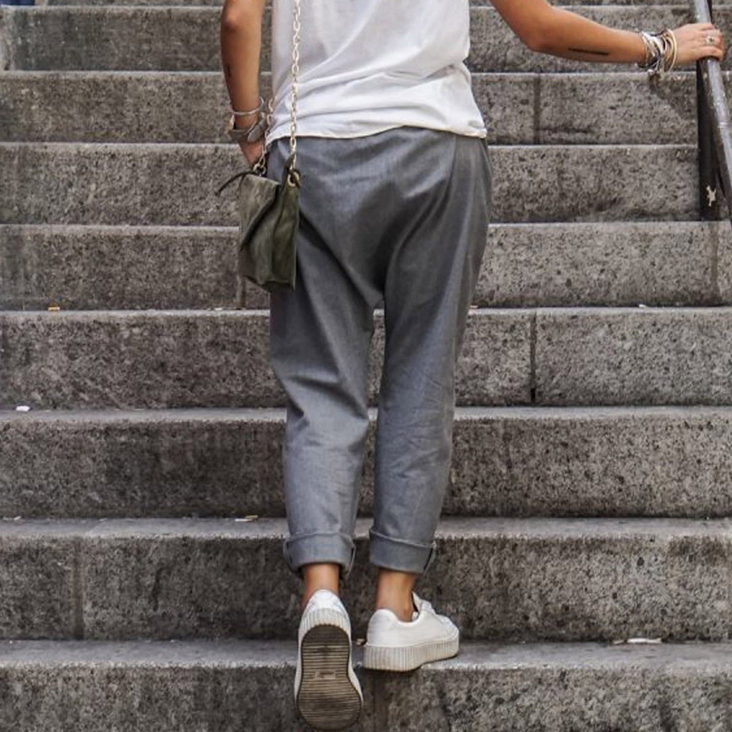 Baggy Cropped Broek voor Dames