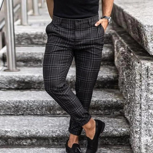 Sachzno - Stijlvolle Geruite Chino Broek voor Heren