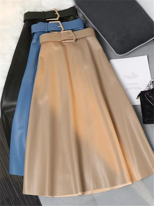 Keira - Dames Hoge Taille Midi Rok - Elegant & Chic