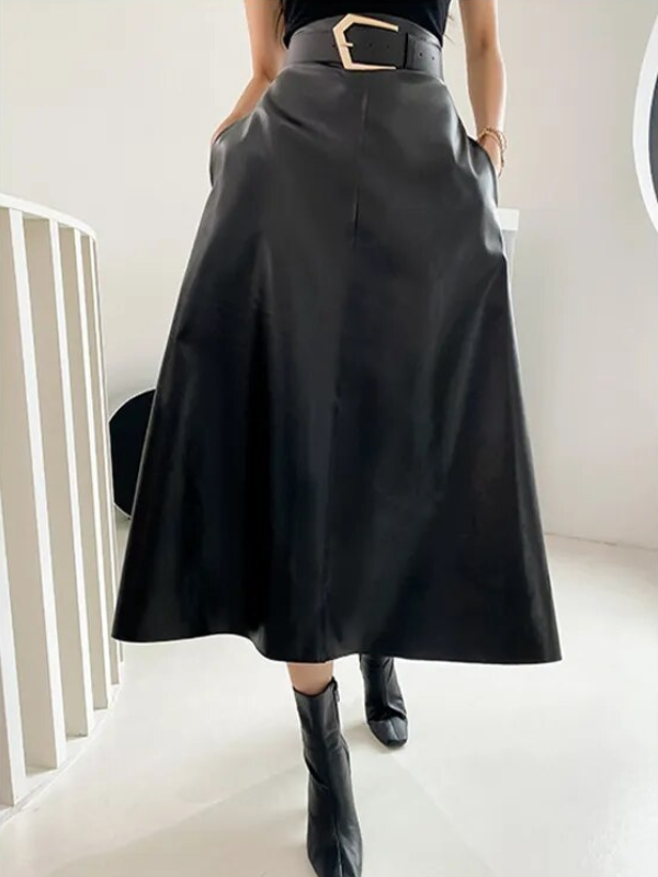 Keira - Dames Hoge Taille Midi Rok - Elegant & Chic