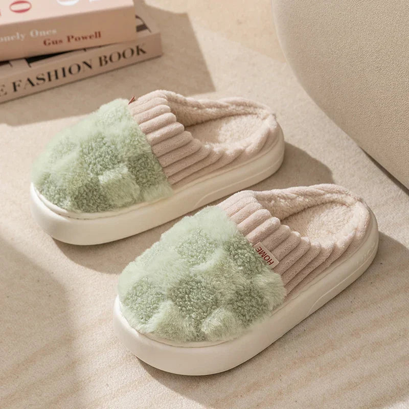 Everly - Gezellige Geruite Slippers voor Vrouwen