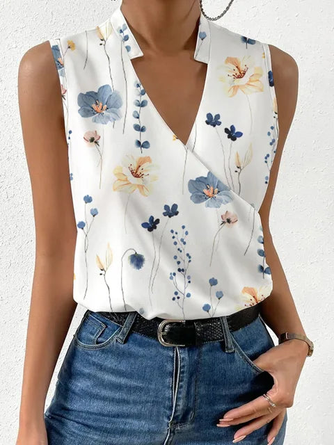 Constance - Gelaagde Wikkelblouse met V-hals