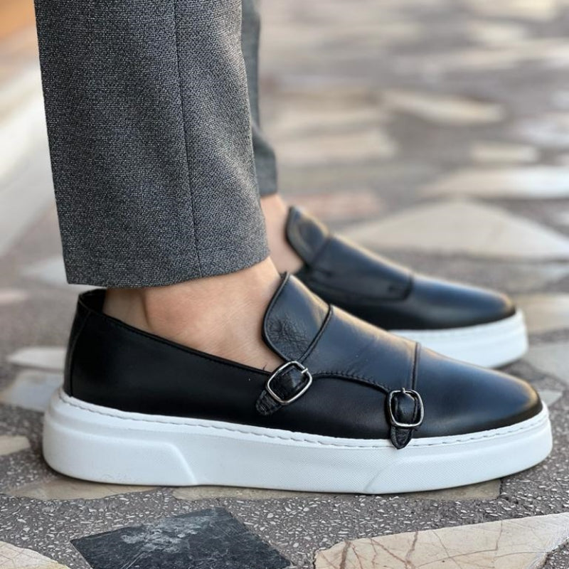 Leren Monk Strap Sneakers