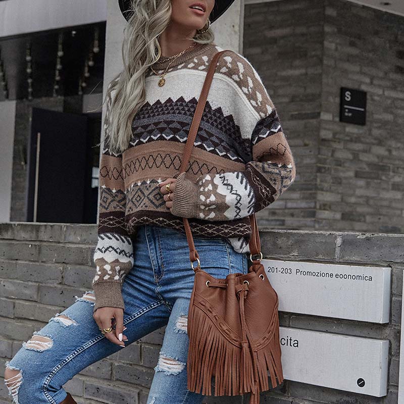 Zoey - Trendy Patroon Sweater voor Vrouwen