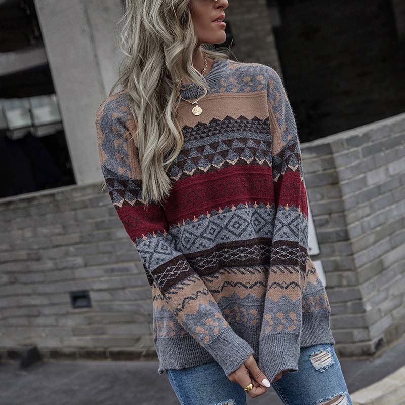 Zoey - Trendy Patroon Sweater voor Vrouwen