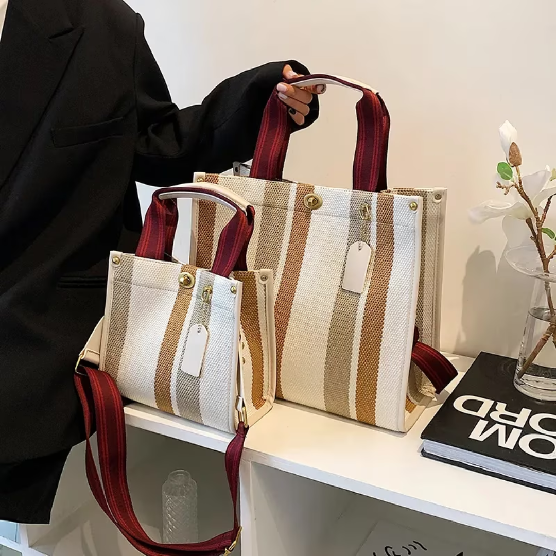 Ivy - Gestreepte Tote Bag voor Dames - Stijlvol & Veelzijdig