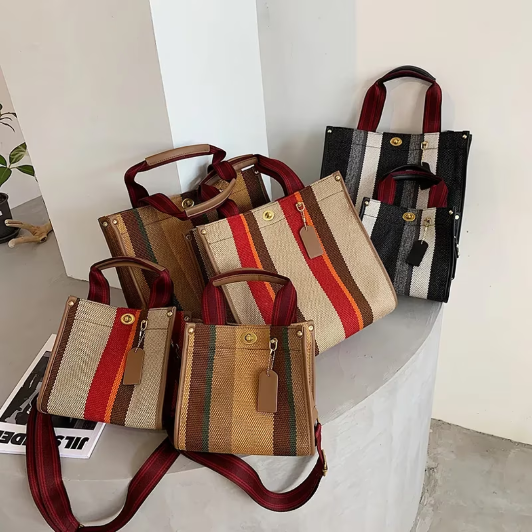 Ivy - Gestreepte Tote Bag voor Dames - Stijlvol & Veelzijdig