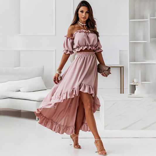 Makayla - Ruffled Twee-Delige Set voor Dames - Gedurfd & Flowy
