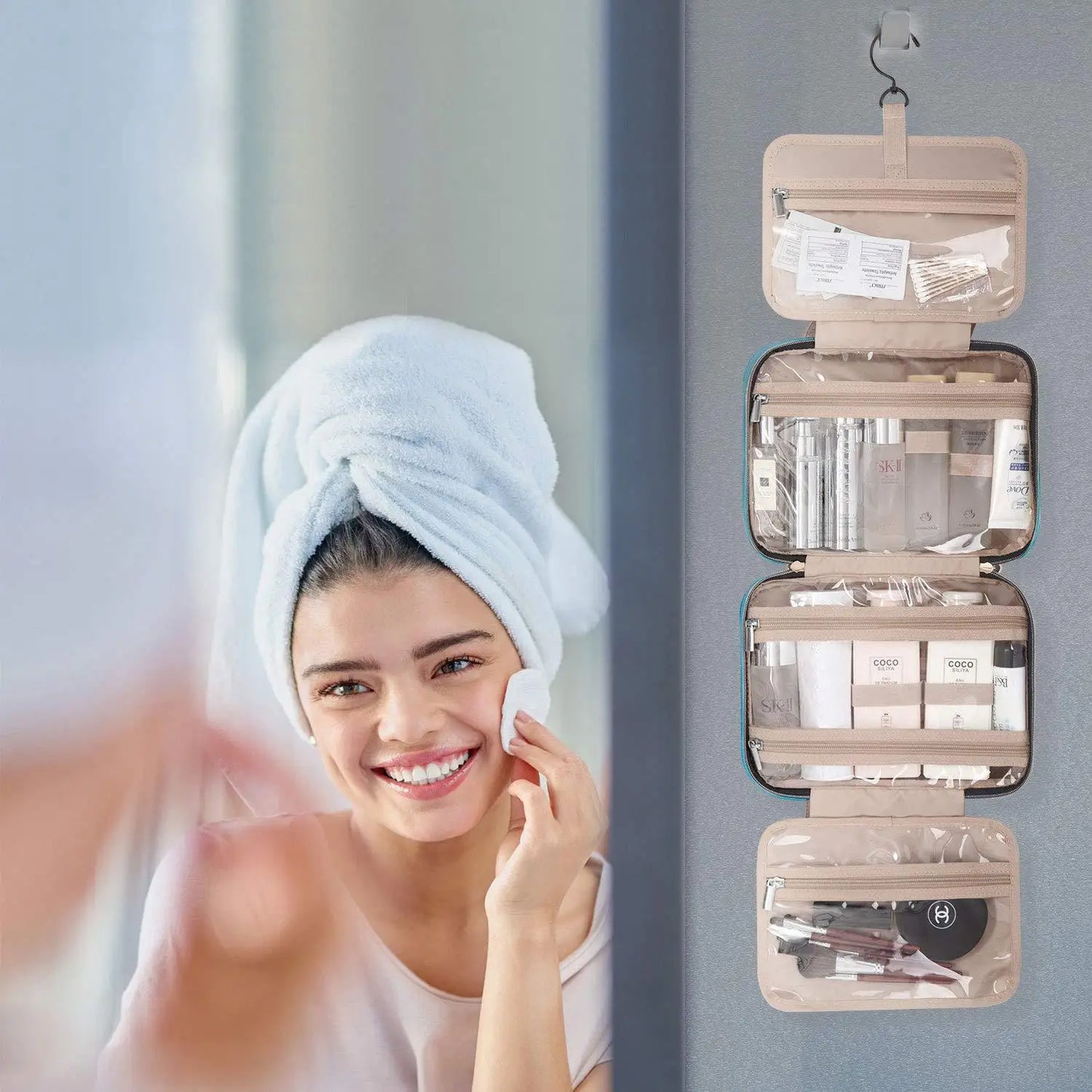DryHook - Waterbestendige Ophangbare Toilettas voor Reizen