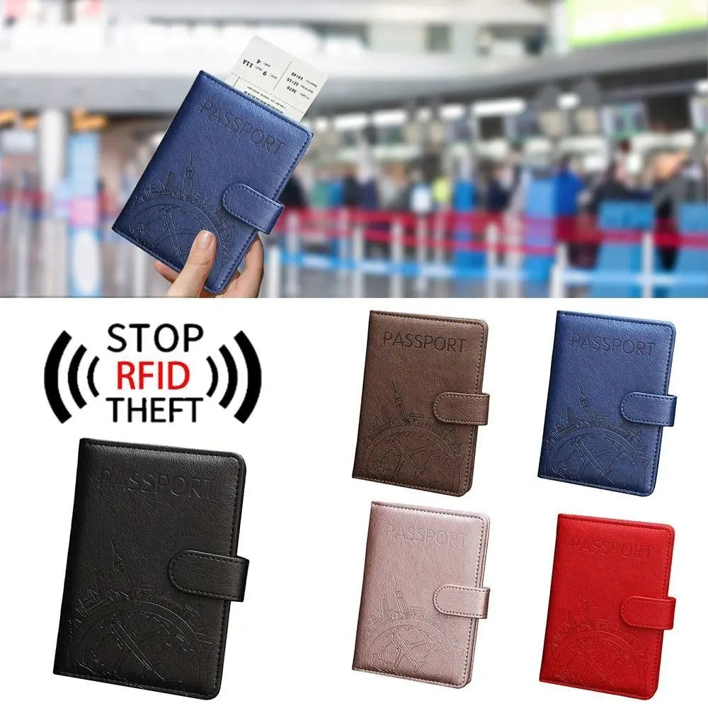 EliteTravel - RFID Leren Paspoorthouder en Reizen Portemonnee