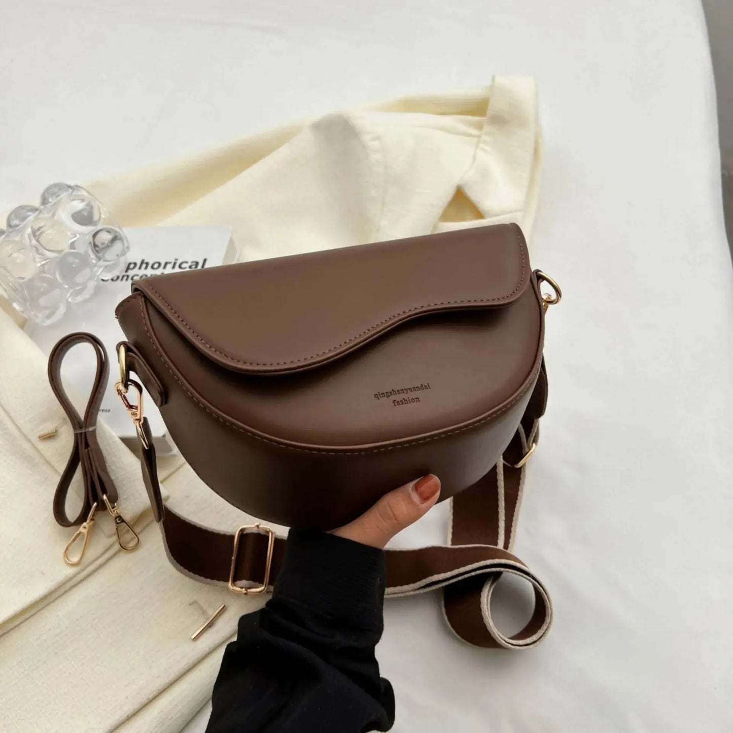 Elianne - Vintage Leren Zadel Schoudertas voor Vrouwen