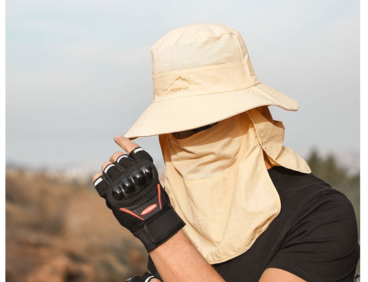 Outdoor Zonnehoed Voor Heren - Beschermend & Ademend