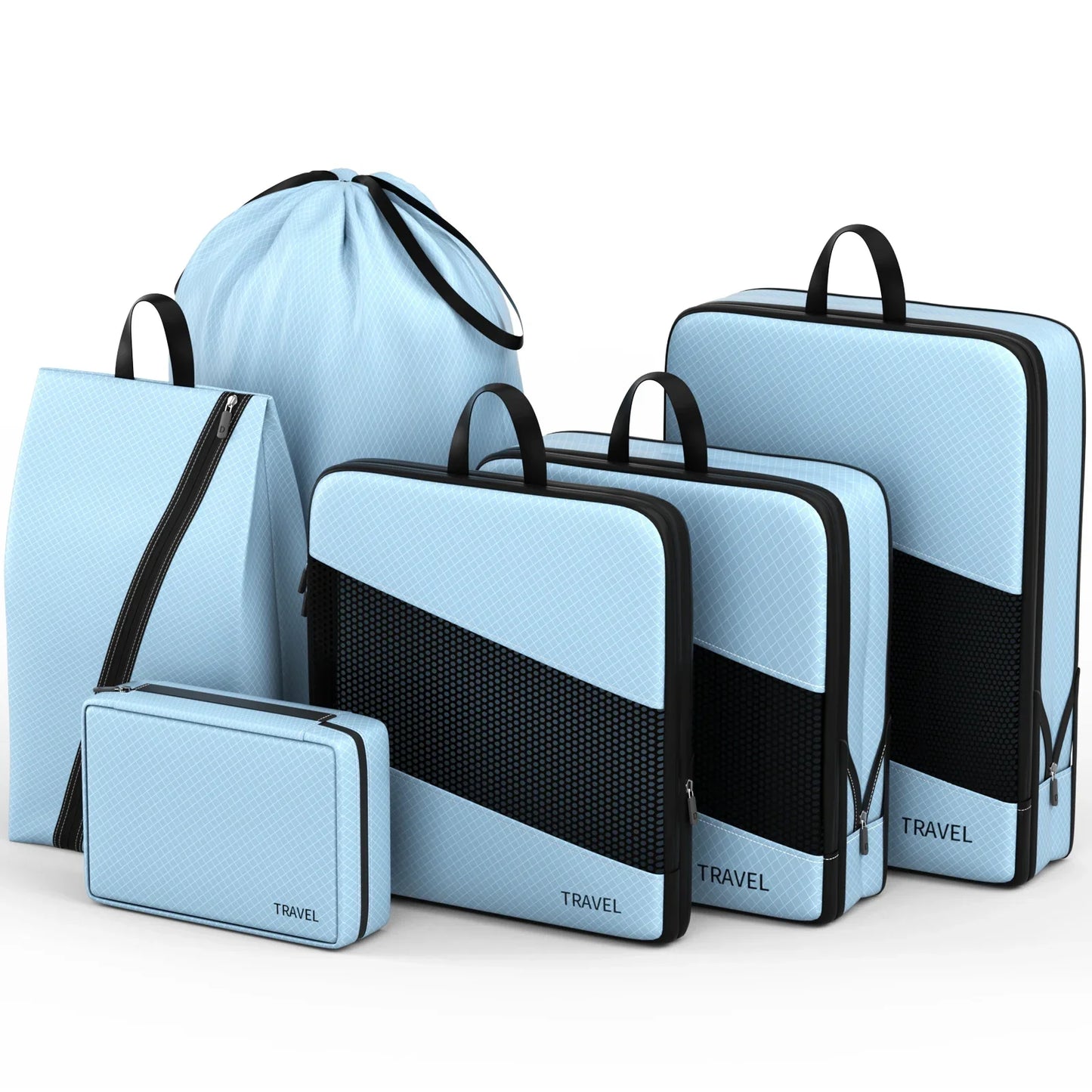 SpacePro - 6-Pack Compressie Pakblok Reistas Organizers