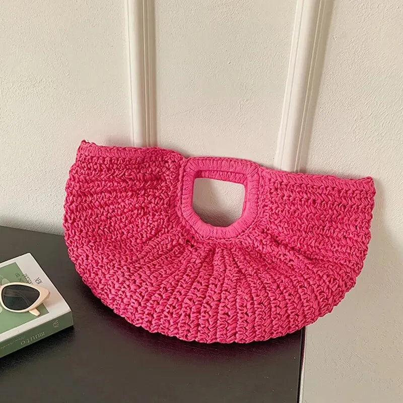 Valencia – Handgemaakte Rieten Schoudertas