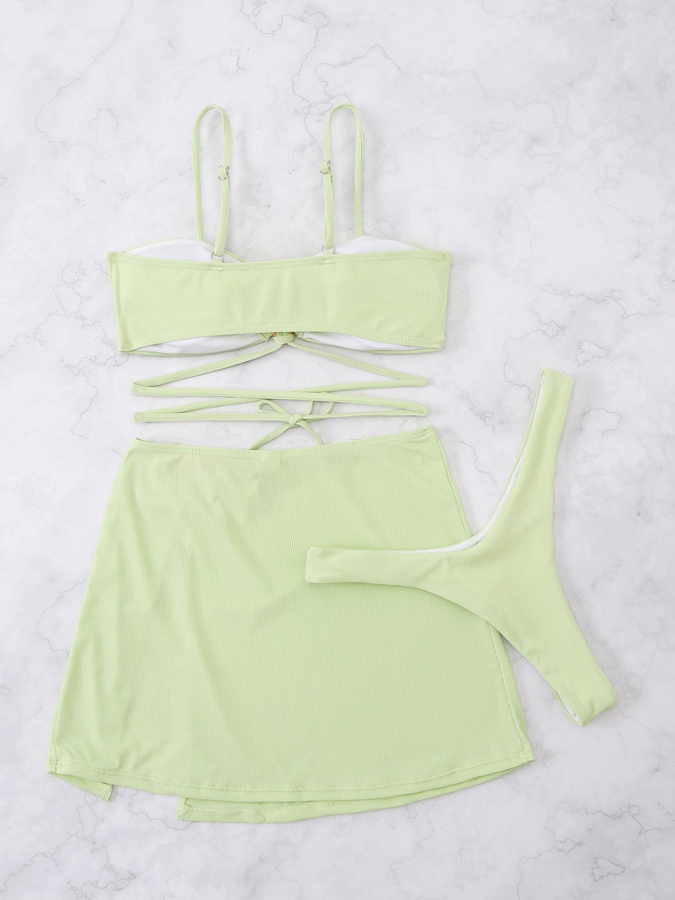 Unieke Hart Design 3-Delige Badkleding Set