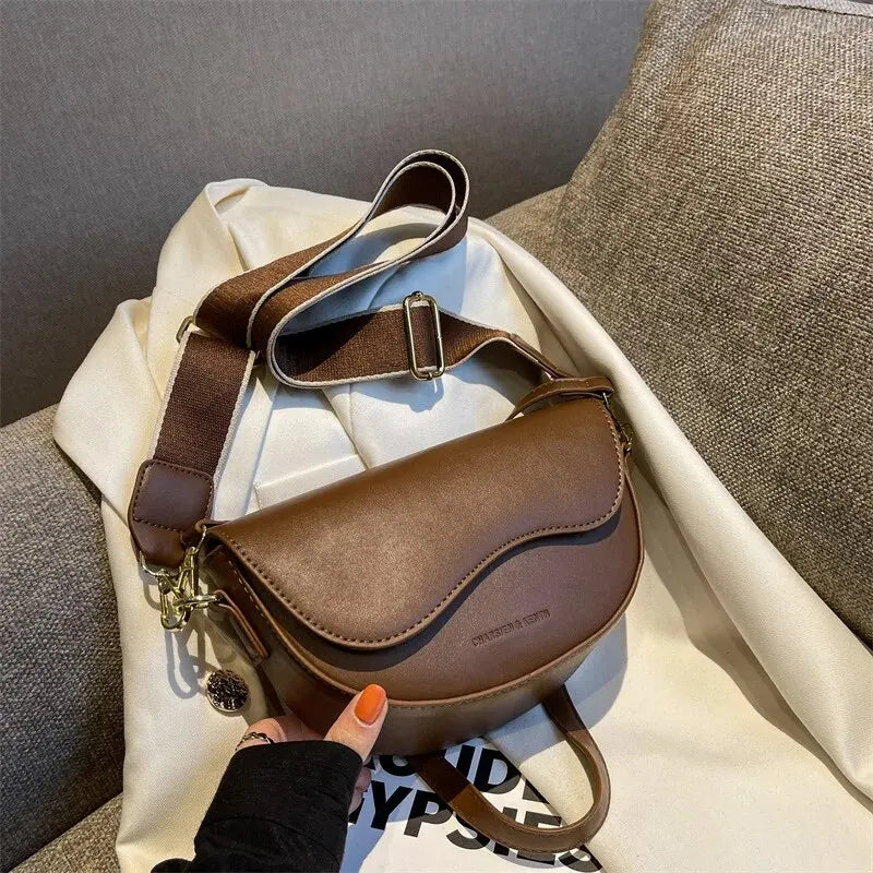 Elianne - Vintage Leren Zadel Schoudertas voor Vrouwen