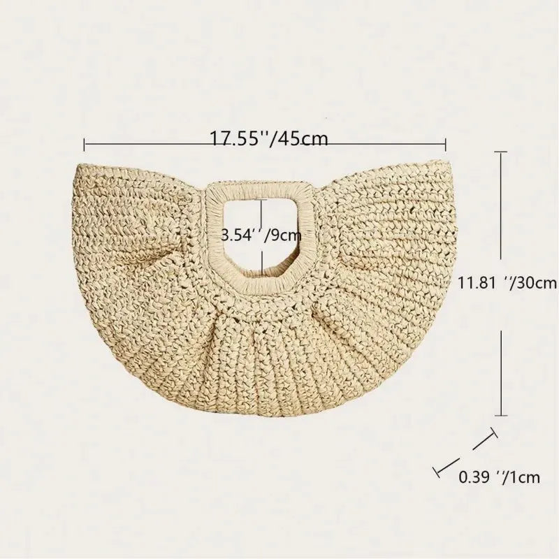 Valencia – Handgemaakte Rieten Schoudertas