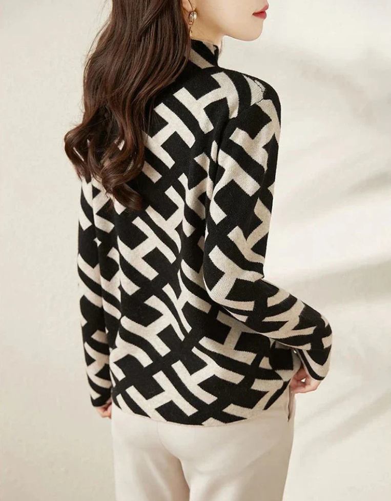 Gwendolyn - Geometrisch Patroon Sweater voor Vrouwen