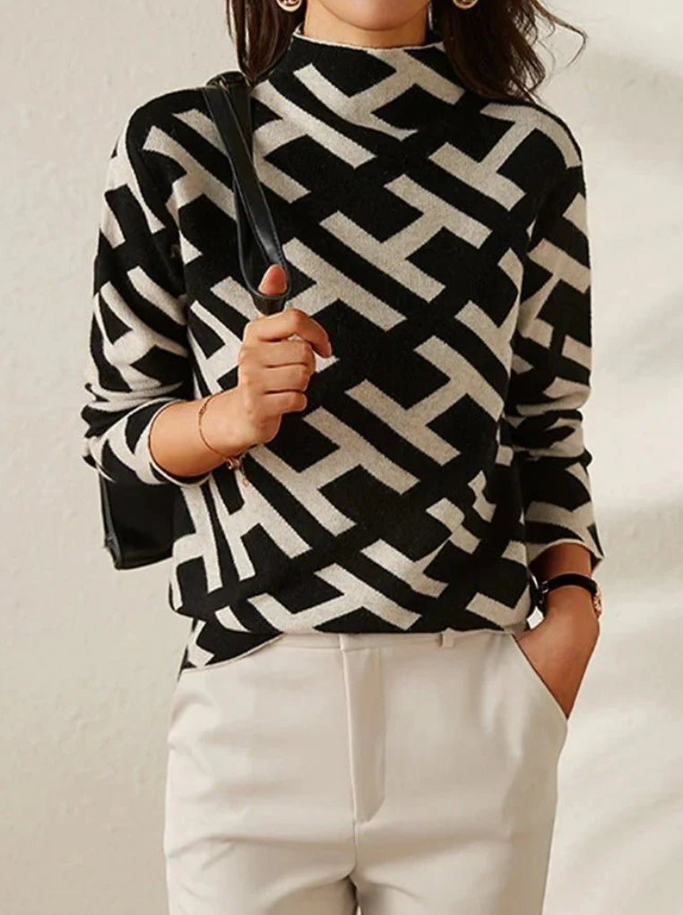 Gwendolyn - Geometrisch Patroon Sweater voor Vrouwen