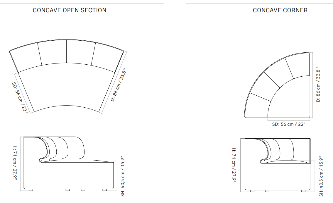 Eave Seamline Modular Sofa 86