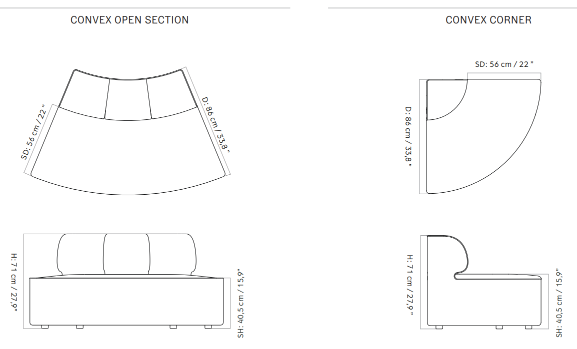 Eave Seamline Modular Sofa 86