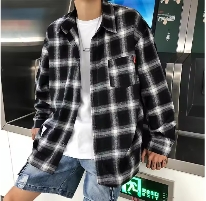 Callum – Heren Oversized Geruit Overhemd