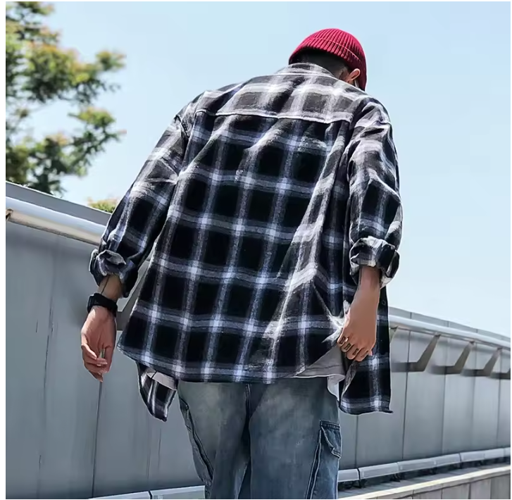 Callum – Heren Oversized Geruit Overhemd