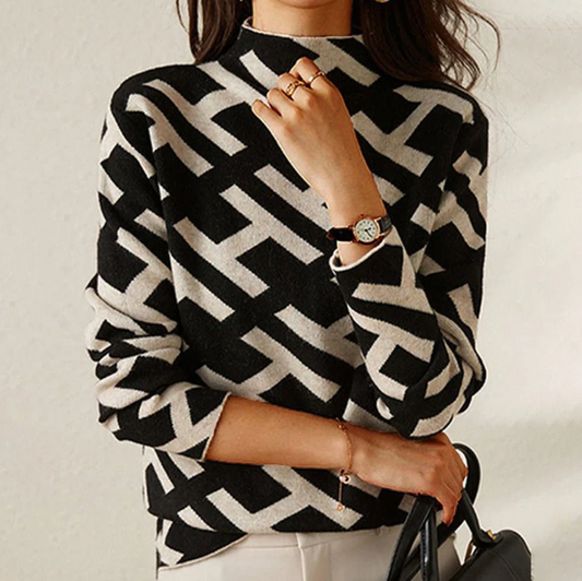 Gwendolyn - Geometrisch Patroon Sweater voor Vrouwen