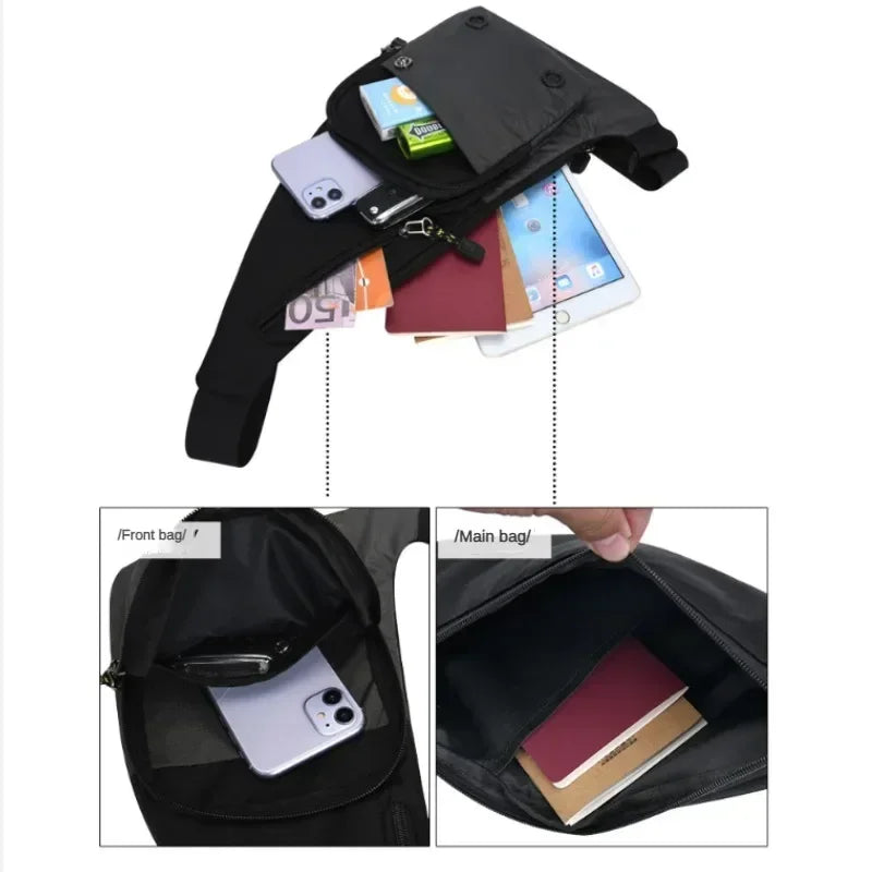 Inez - Kleine, Slanke, Waterdichte Canvas Schouder Slingtas
