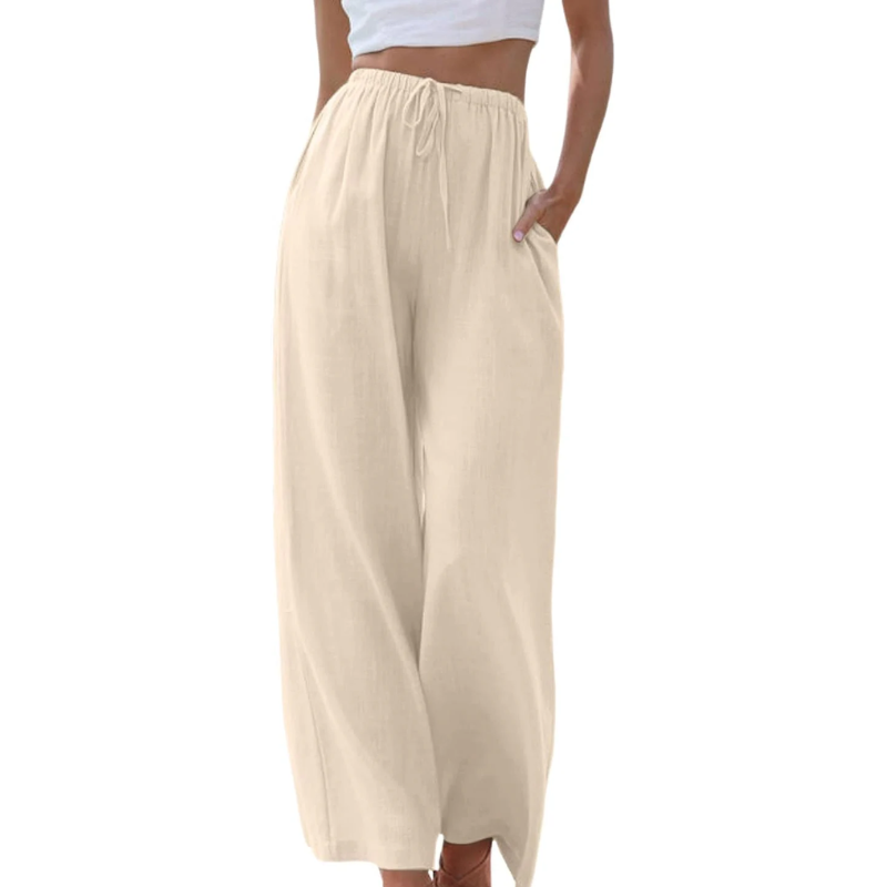 Reese - Broek Met Hoge Taille en Wijde Pijpen
